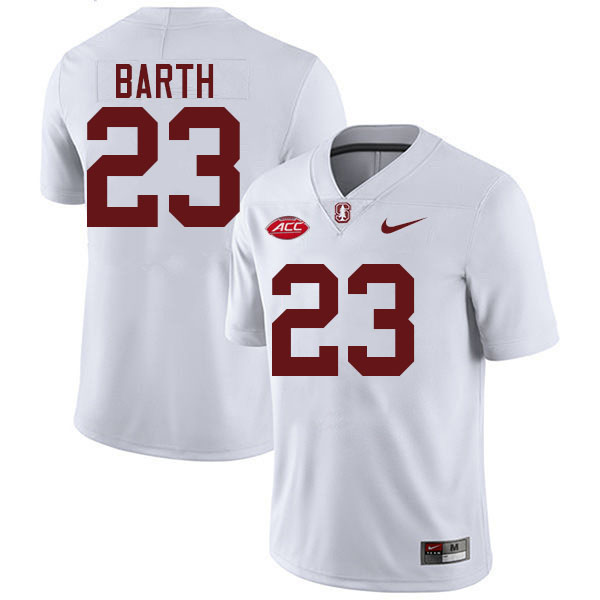 #23 Hunter Barth Stanford Cardinal College Football Jerseys Stitched-White #23 Hunter Barth Stanford Cardinal College Football Jerseys Stitched-White
